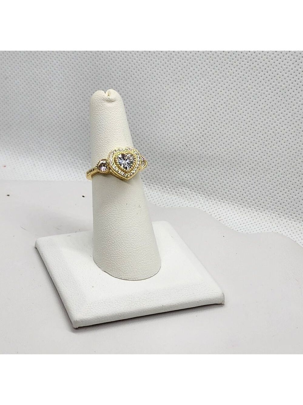 Brand New Sterling Silver 925 Heart Gemstone Ring
